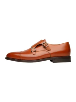Henry Stevens Herren Schnallenschuhe – Marshall CDM in cognac