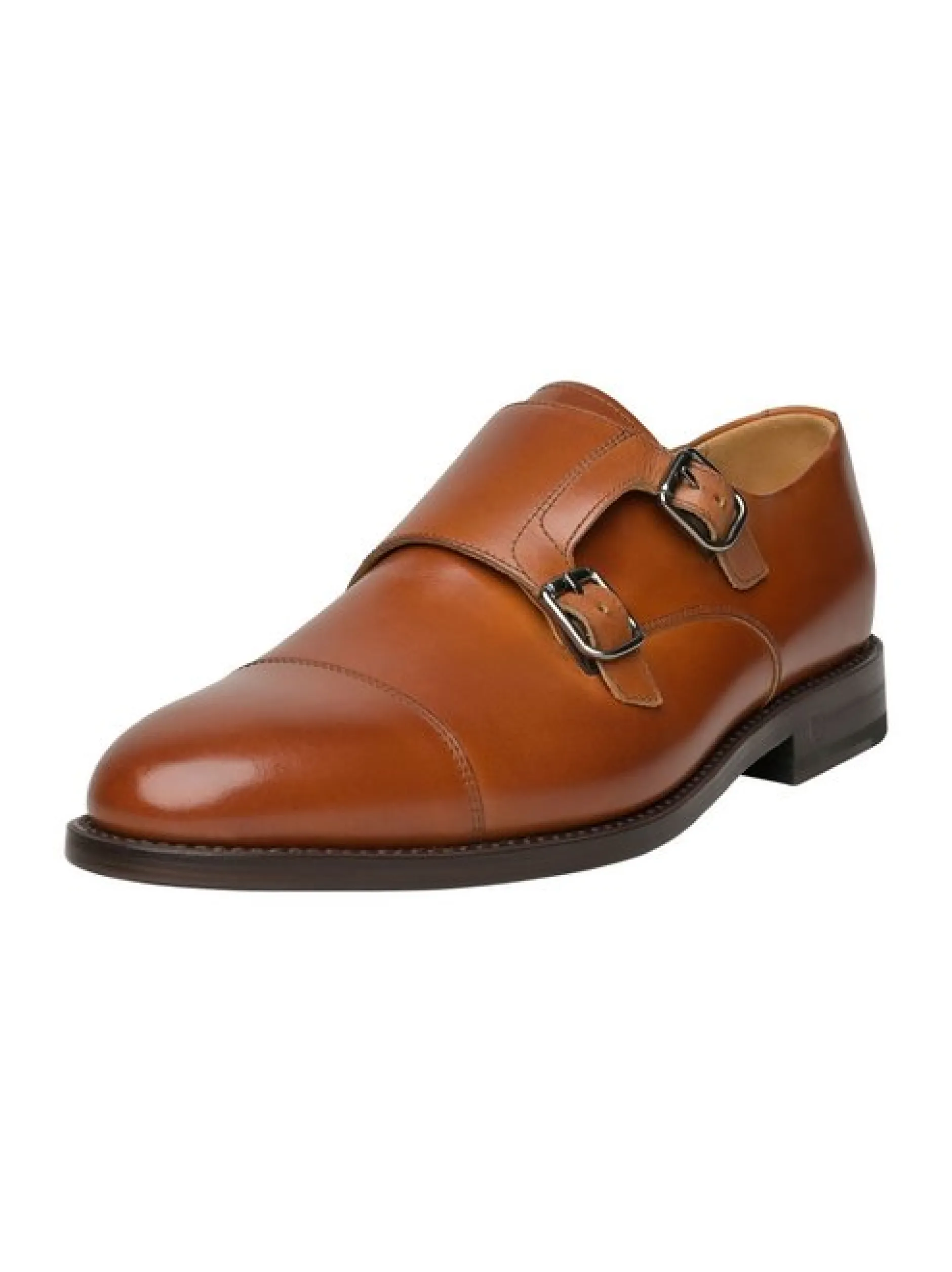 Henry Stevens Herren Schnallenschuhe – Marshall CDM in cognac