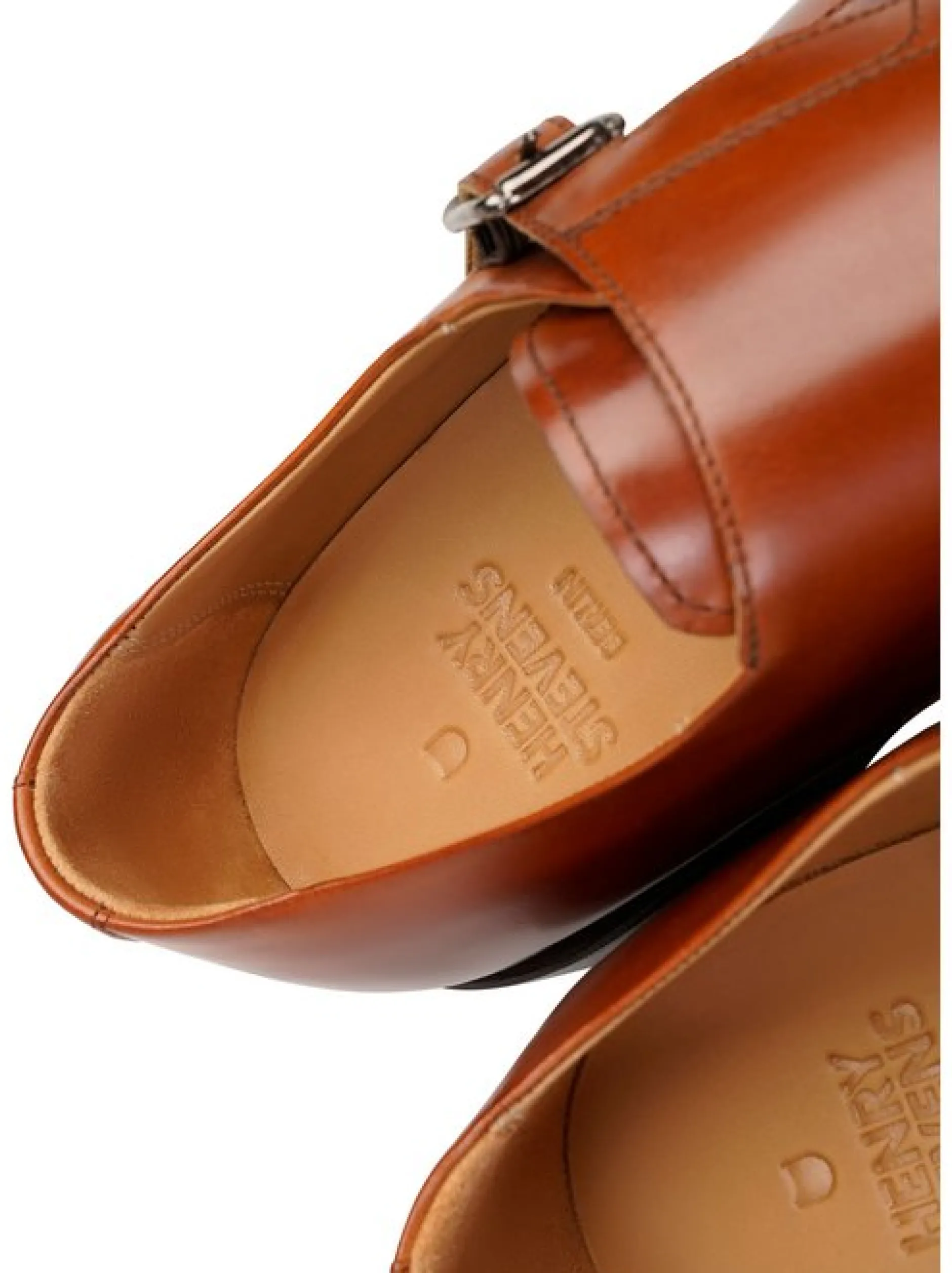 Henry Stevens Herren Schnallenschuhe – Marshall CDM in cognac