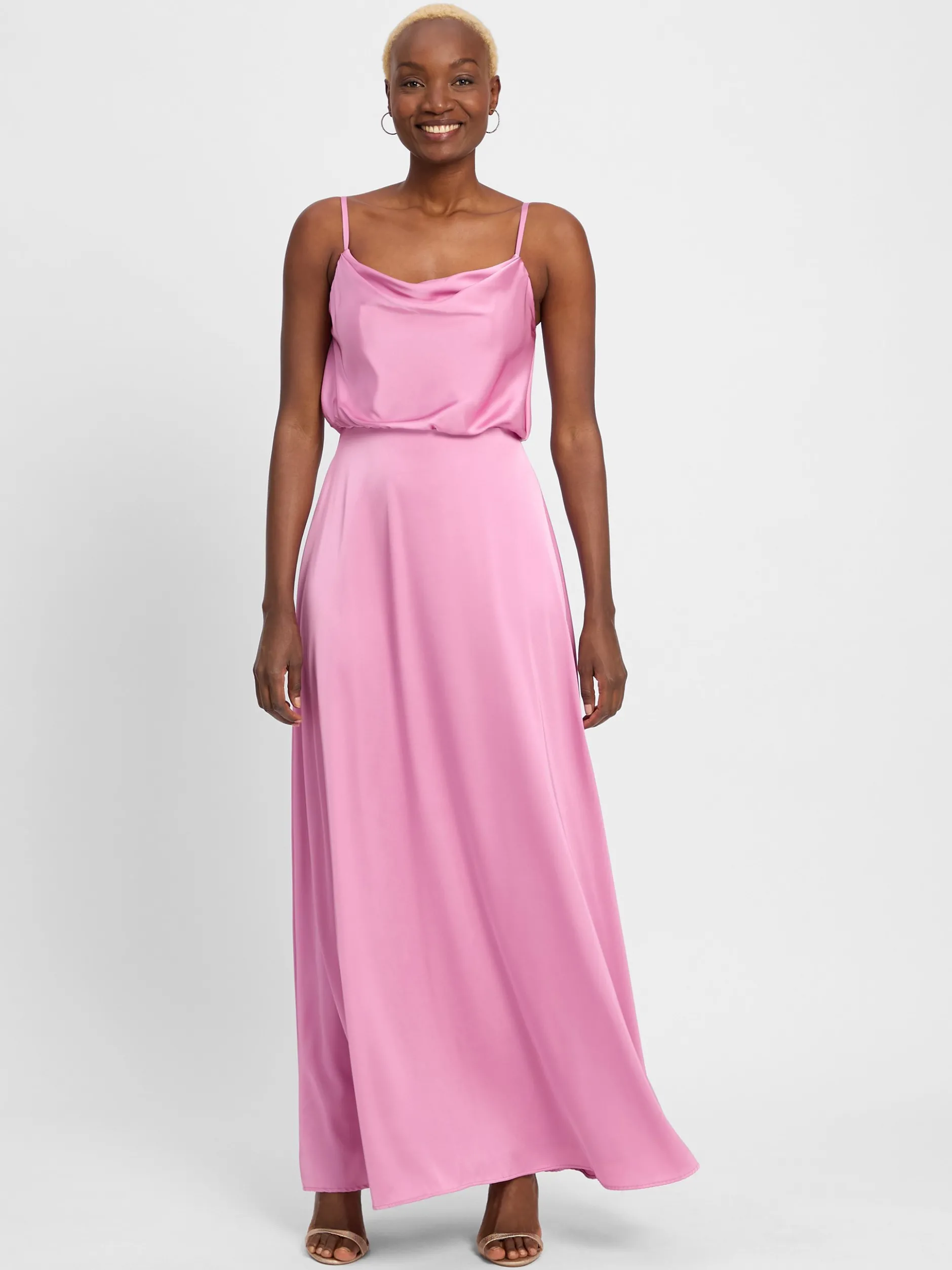 Hey Kyla Damen Abendkleid in altrosa - Länge: lang