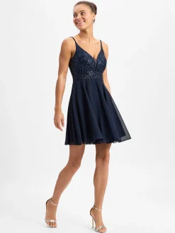 Hey Kyla Damen Abendkleid in marine - Ärmel: ohne Arm