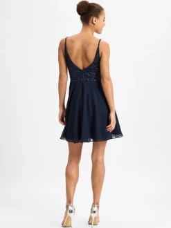 Hey Kyla Damen Abendkleid in marine - Ärmel: ohne Arm