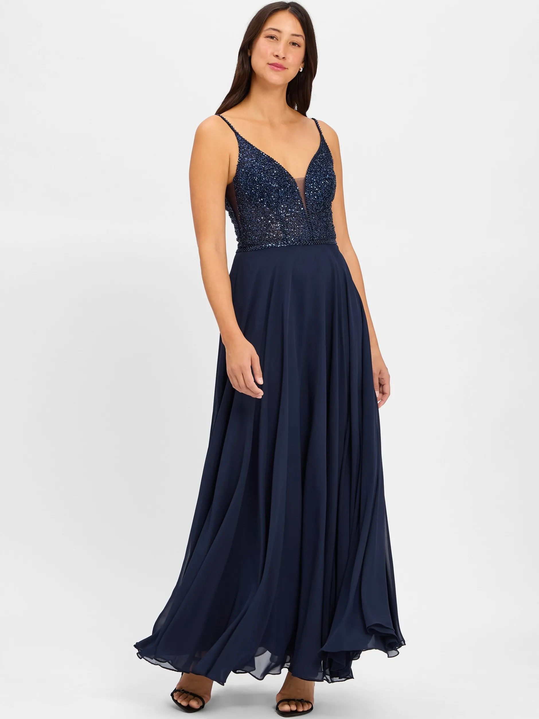 Hey Kyla Damen Abendkleid in marine - Ärmel: ohne Arm