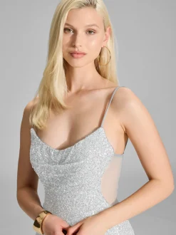 Hey Kyla Damen Abendkleid in weiß - Ärmel: ohne Arm