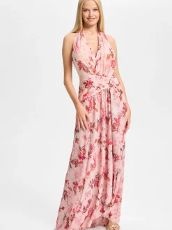 Hey Kyla Damen Neckholder-Kleid in rosa - Länge: lang