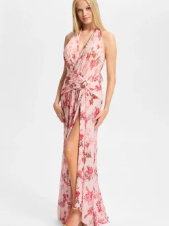 Hey Kyla Damen Neckholder-Kleid in rosa - Länge: lang