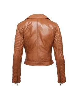 HIS Damen Lederjacke in braun