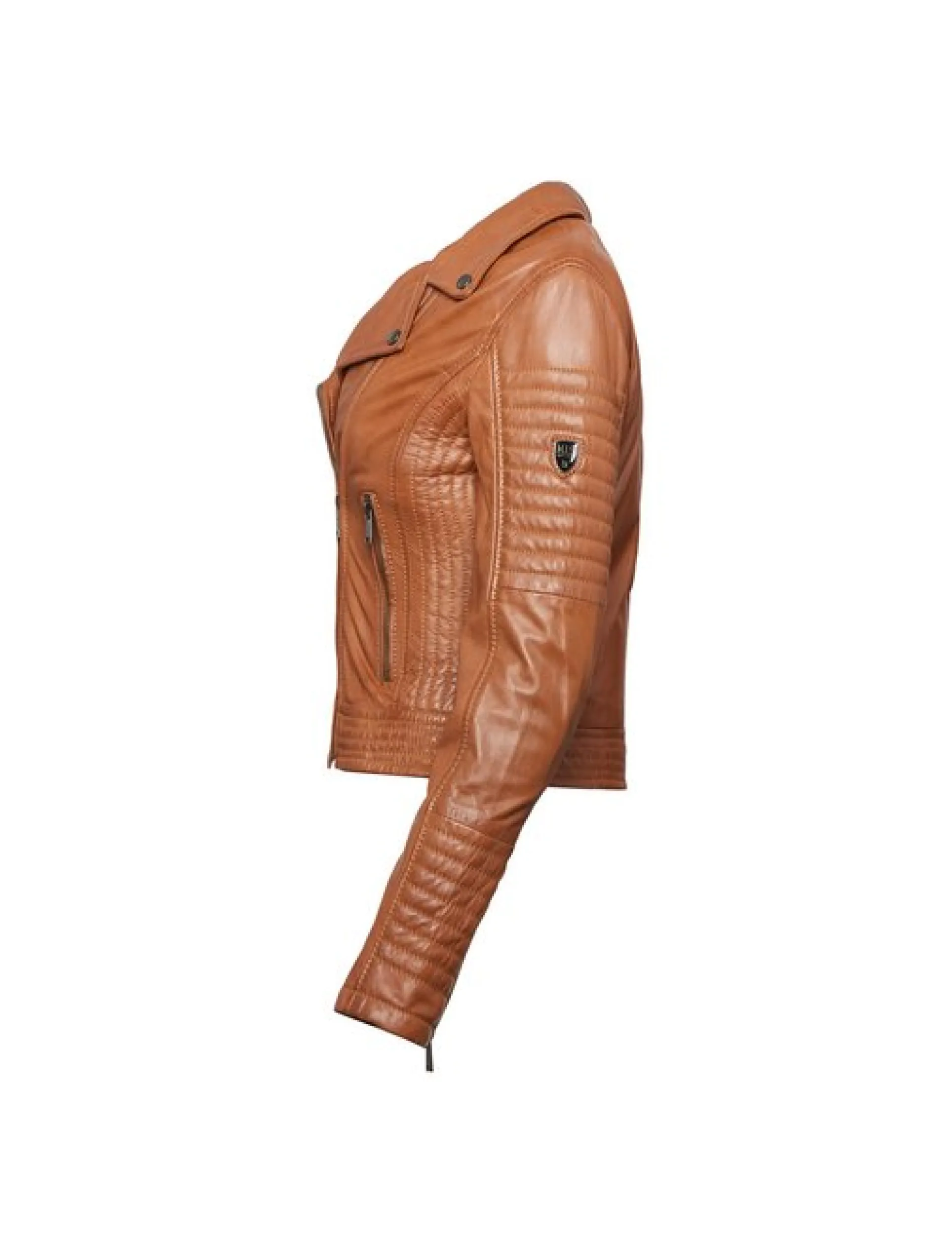 HIS Damen Lederjacke in braun