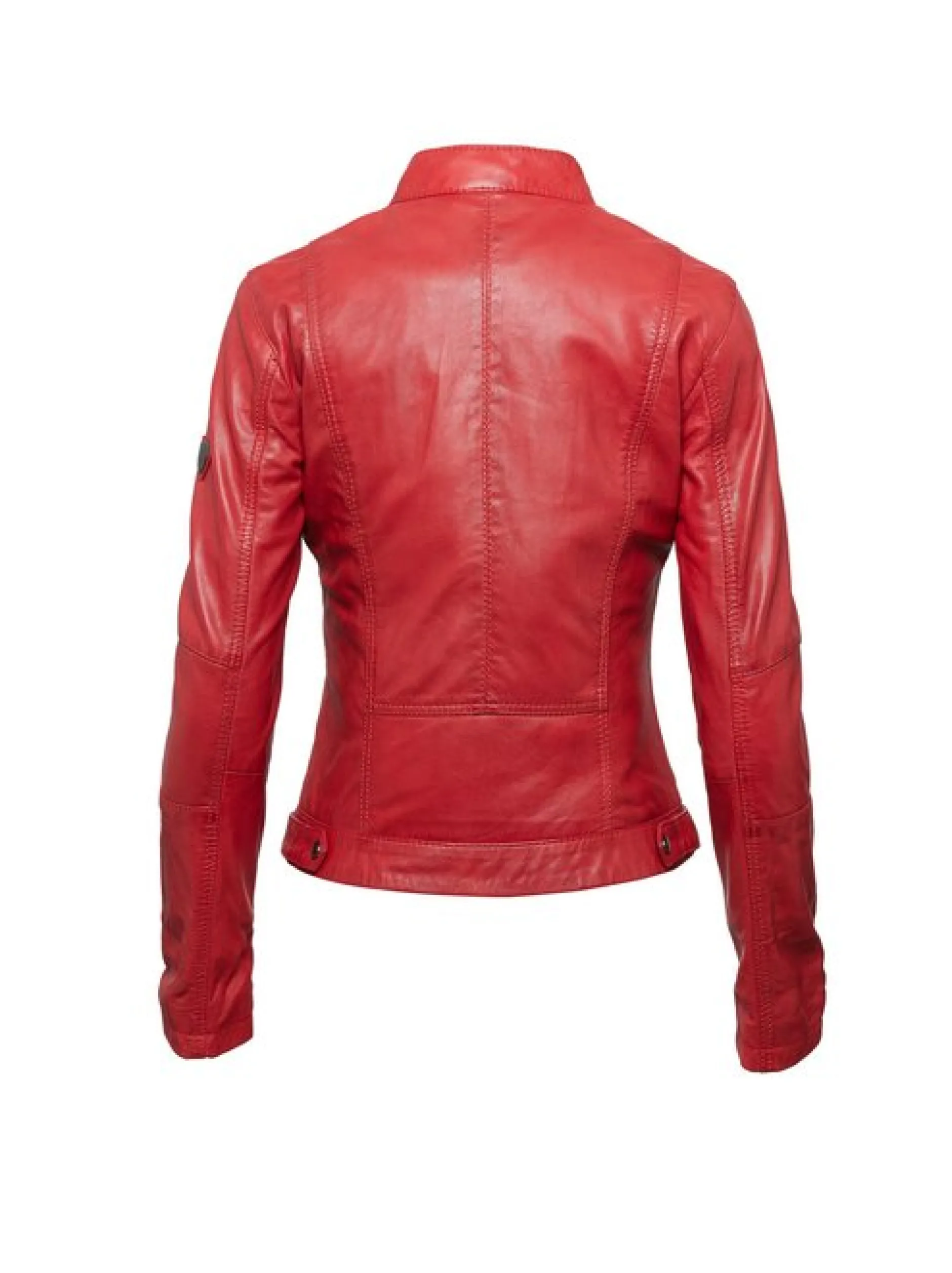 HIS Damen Lederjacke in rot