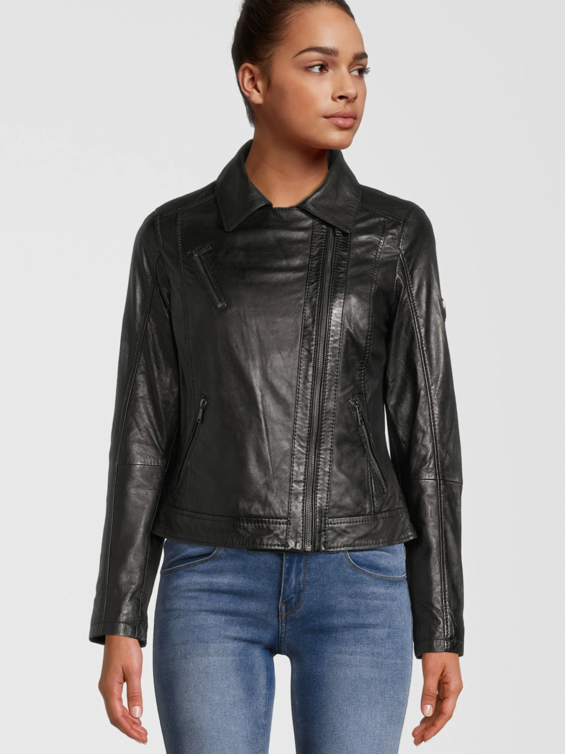 HIS Damen Lederjacke - SABINA in schwarz