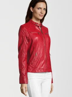HIS Damen Lederjacke - SAIMINA in rot