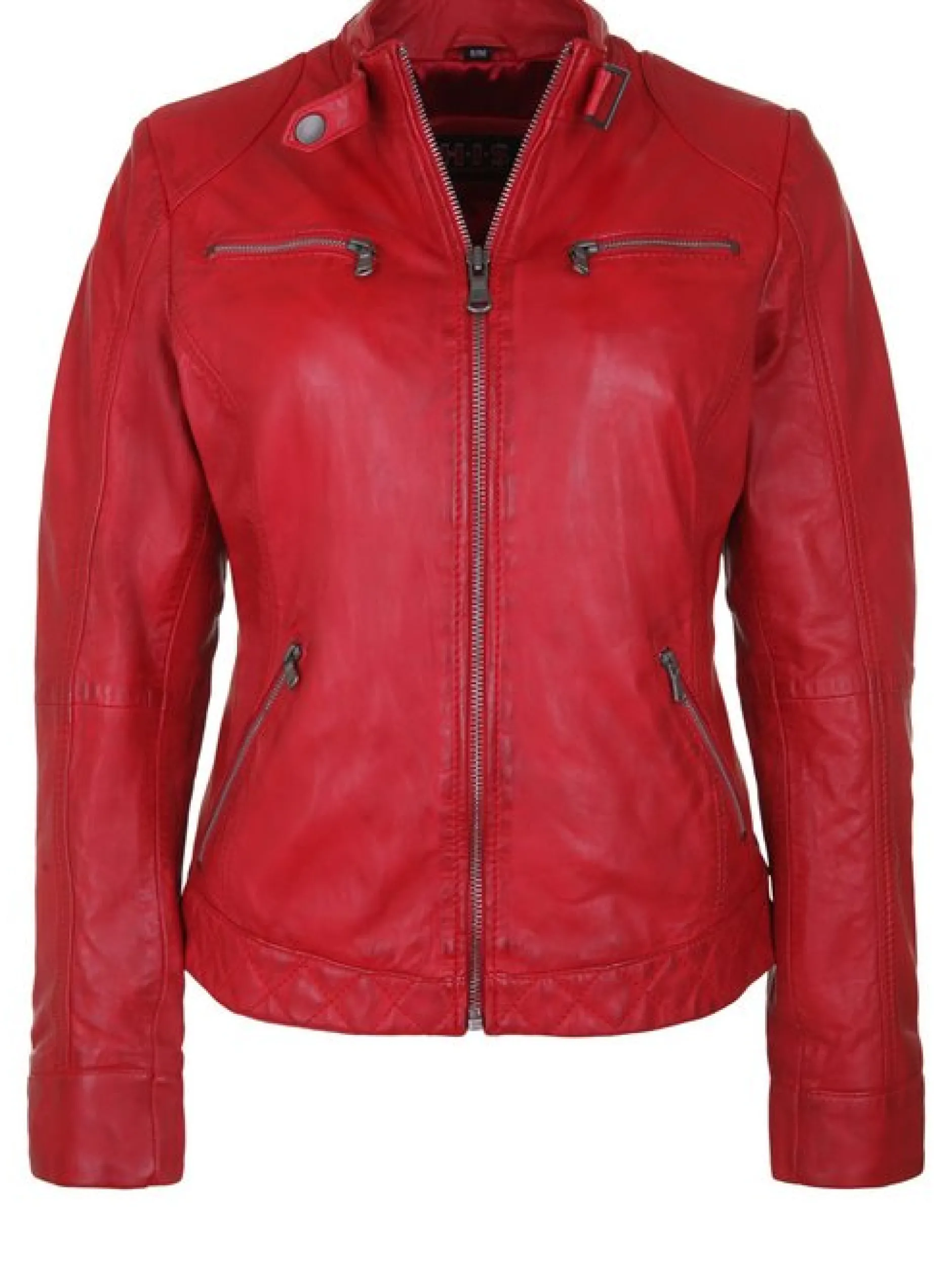 HIS Damen Lederjacke - SAIMINA in rot