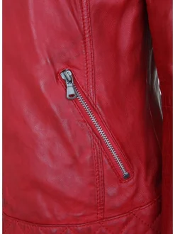 HIS Damen Lederjacke - SAIMINA in rot