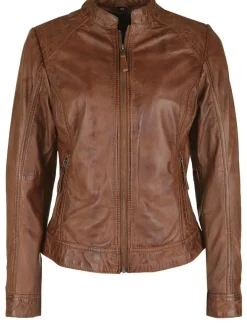 HIS Damen Lederjacke - SALENA in cognac