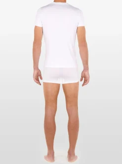 HOM Herren V-Shirt - Tencel Soft in weiß