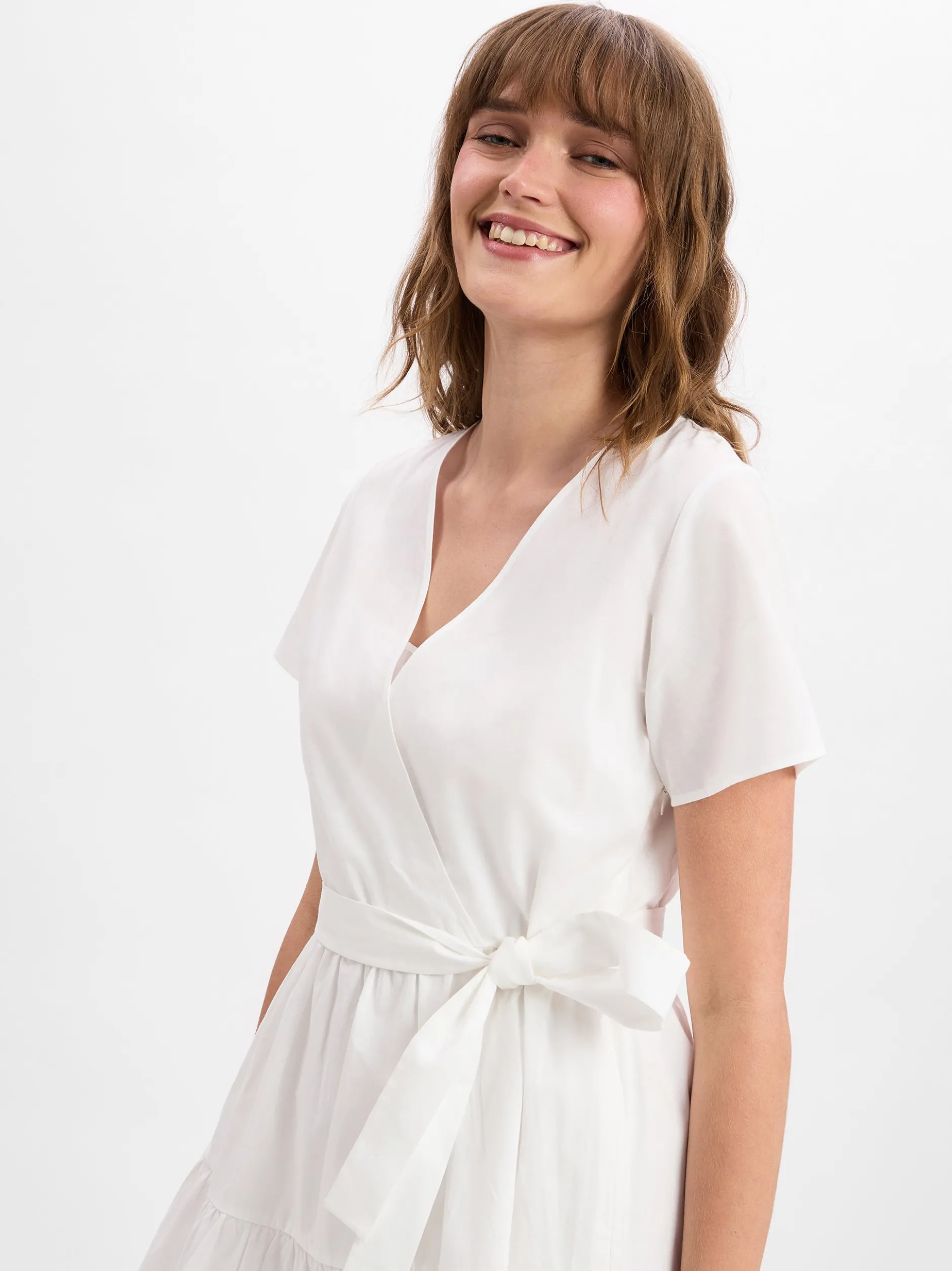 HUGO Damen Freizeitkleid - Kilisa in weiß - Länge: midi