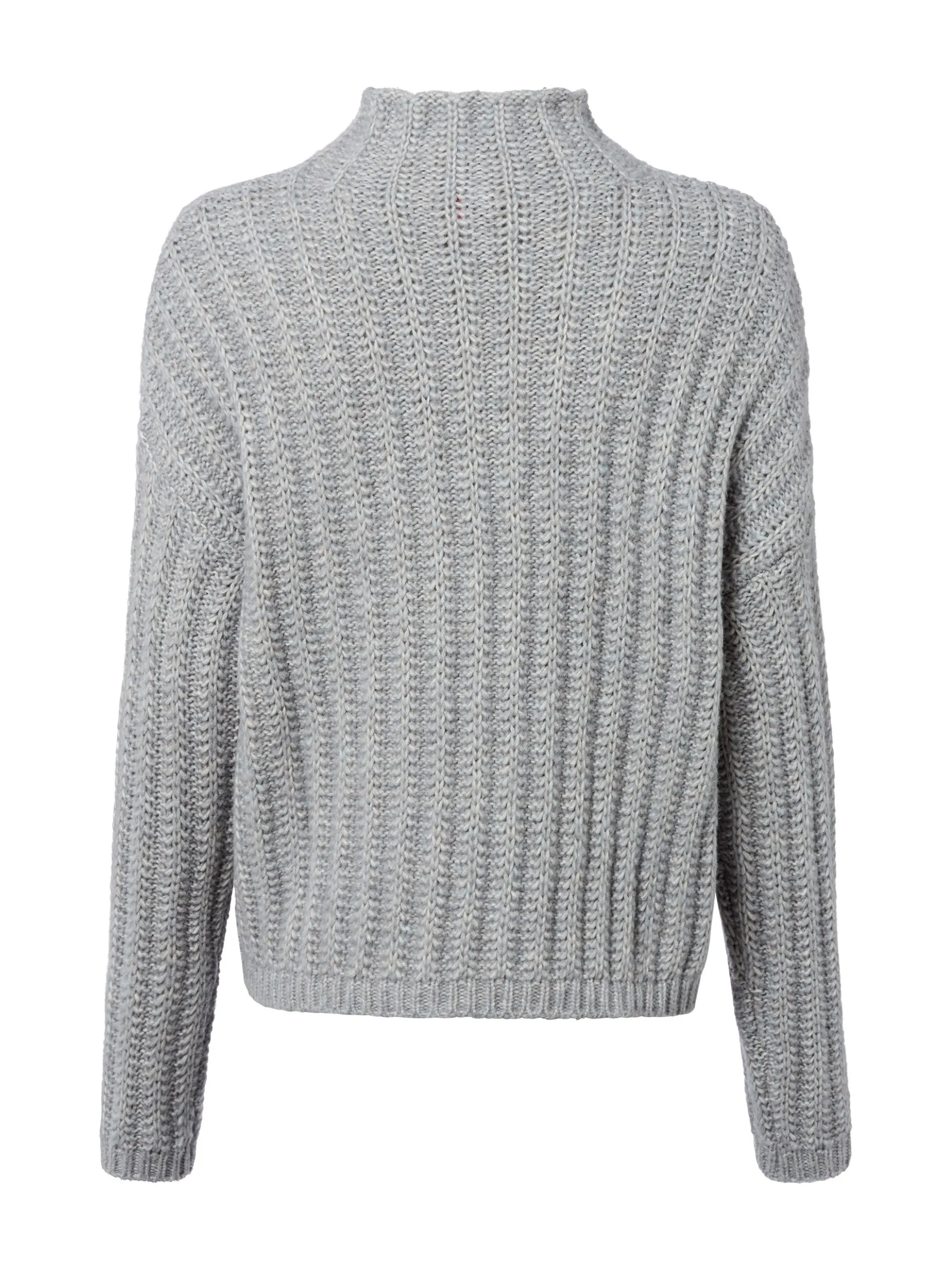 HUGO Damen Grobstrickpullover mit Alpaka-Anteil - Safineyny in hellgrau