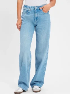 HUGO Damen Jeans in light stone - Länge: lang