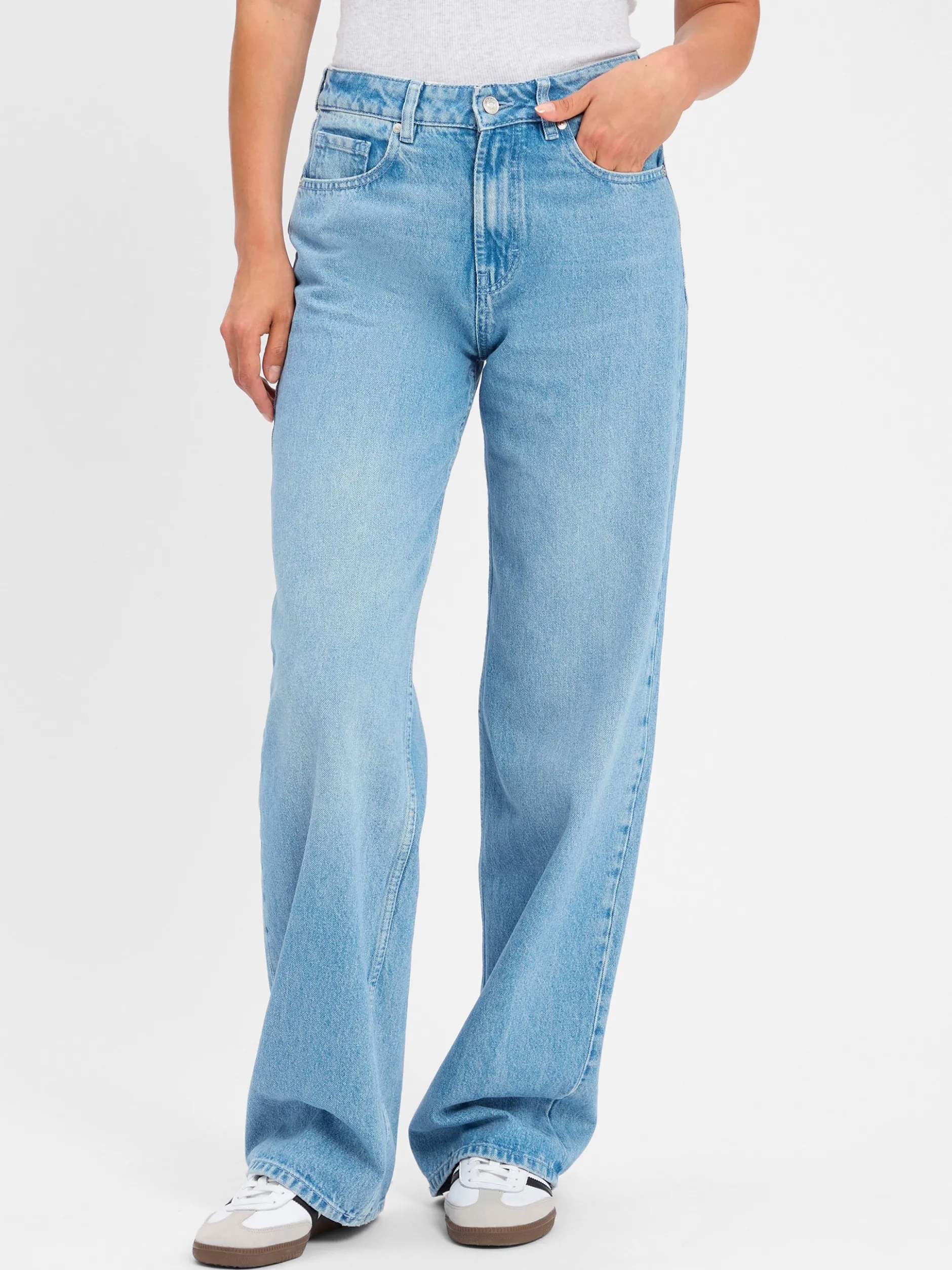 HUGO Damen Jeans in light stone - Länge: lang