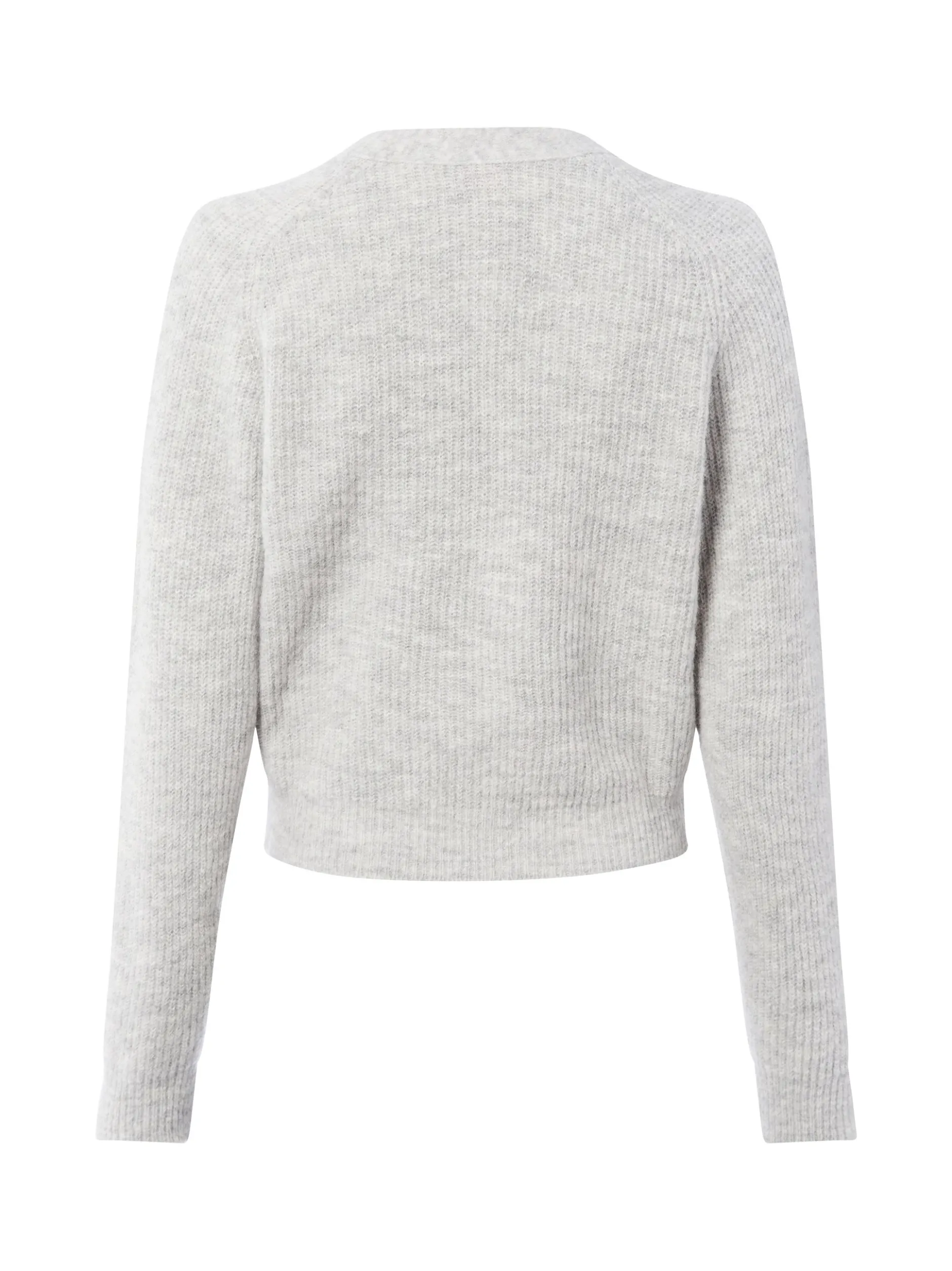 HUGO Damen Strickjacke mit Woll- und Alpaka-Anteil - Sarendie in hellgrau