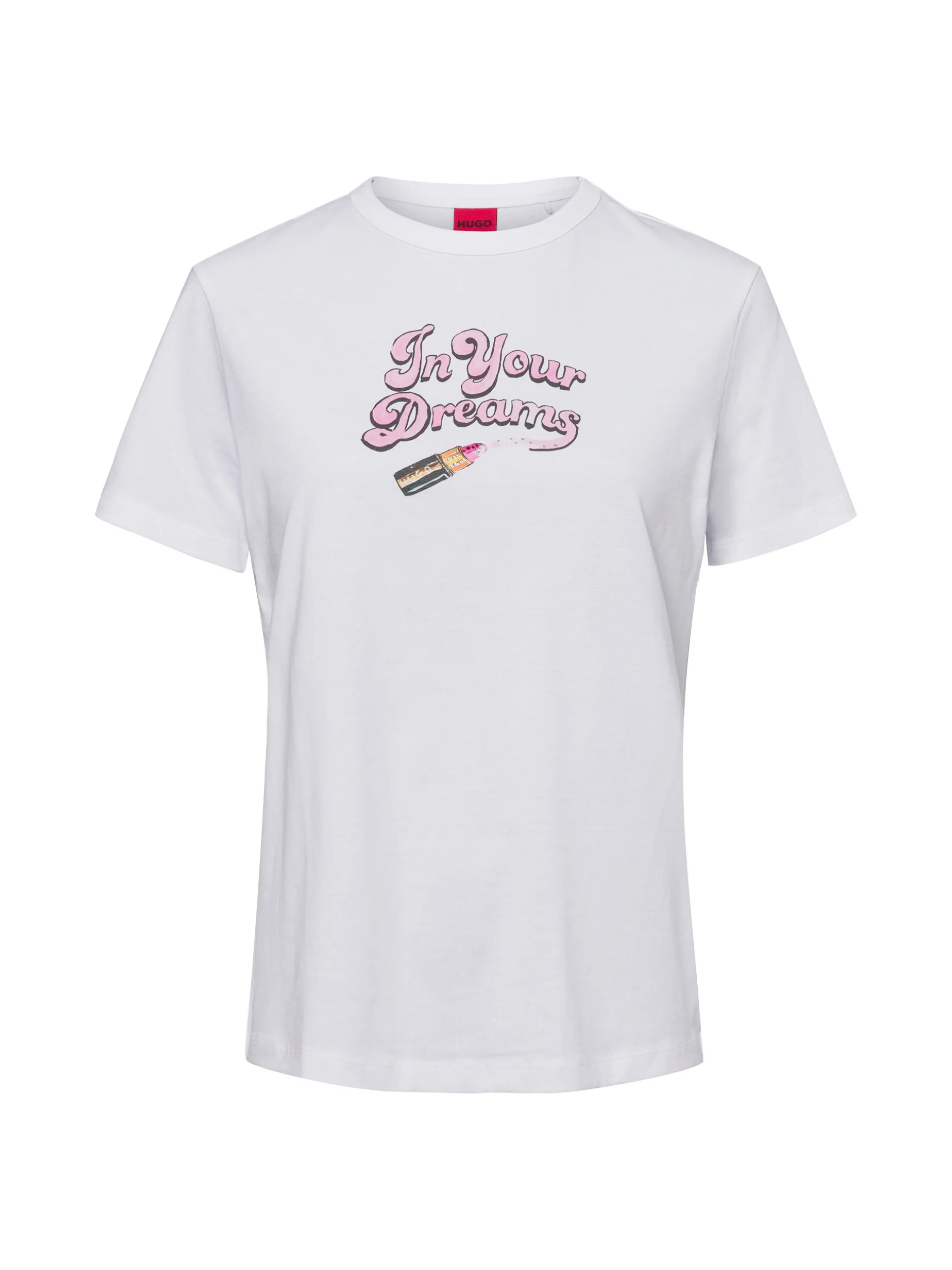HUGO Damen T-Shirt - Damacia_5 in weiß pink