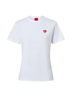 HUGO Damen T-Shirt - Damacia in weiß rot
