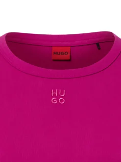 HUGO Damen T-Shirt - Deloris in pink - Ärmel: kurzarm