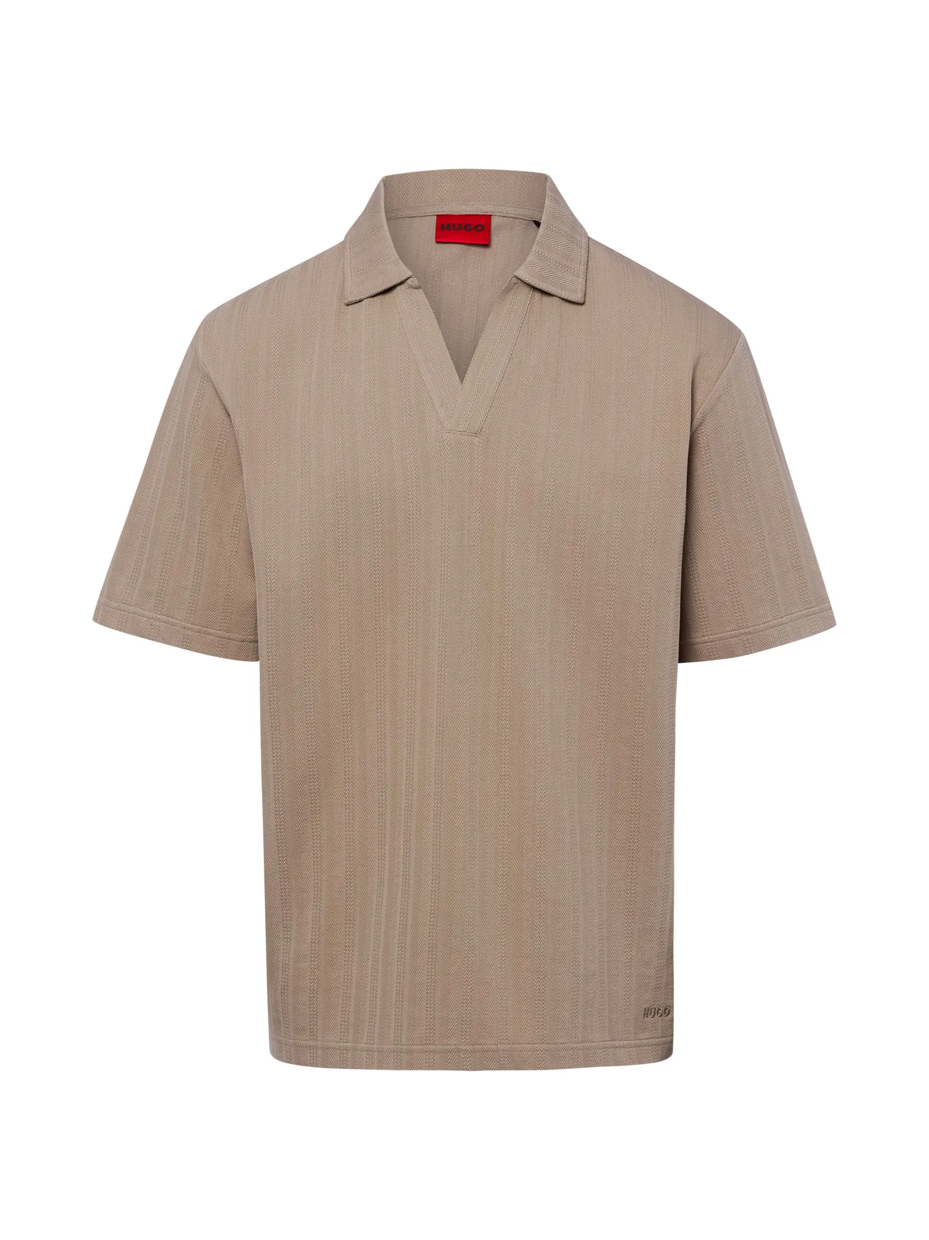 HUGO Herren Poloshirt - Dalibo in taupe - Ärmel: kurzarm