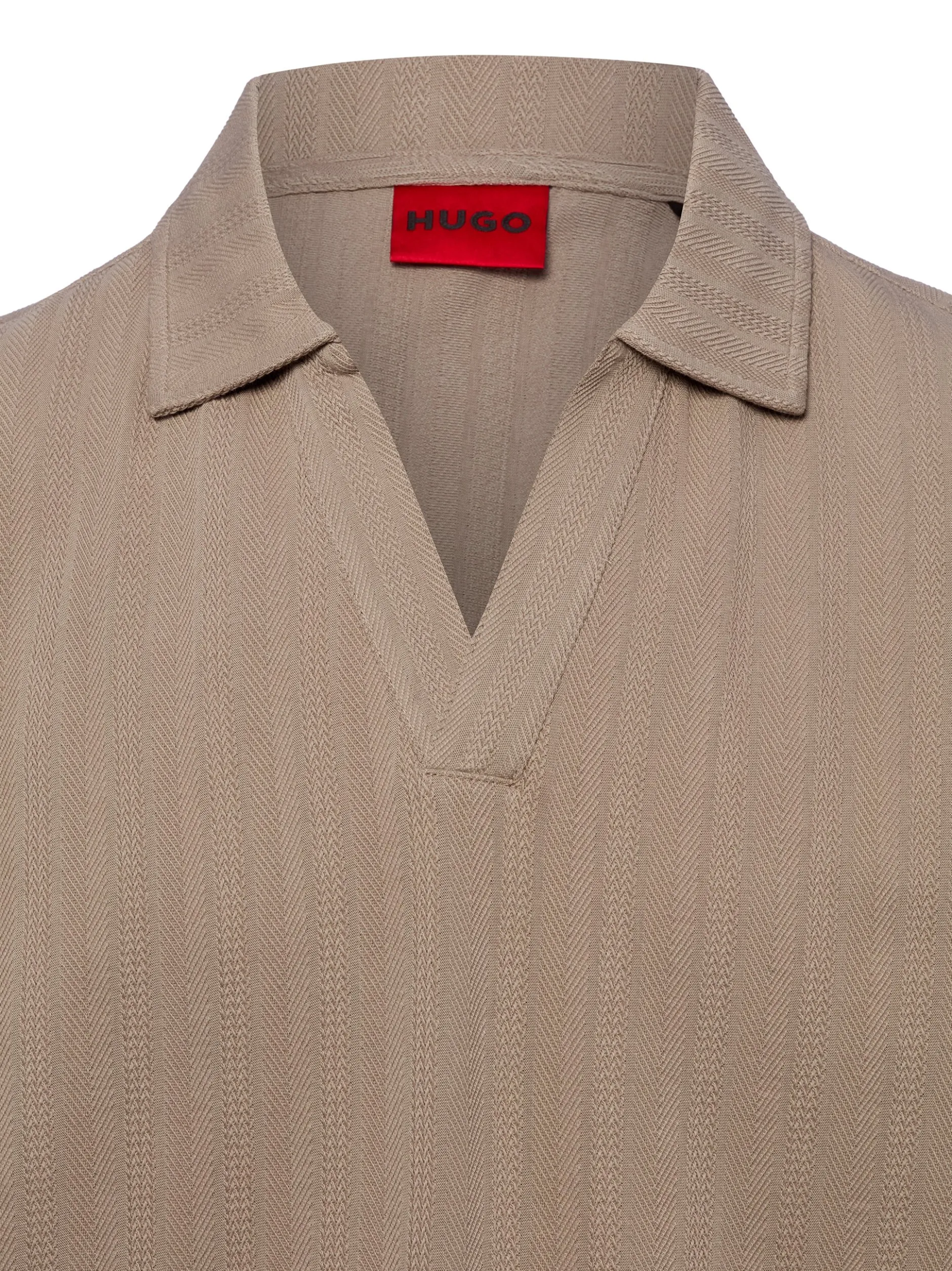 HUGO Herren Poloshirt - Dalibo in taupe - Ärmel: kurzarm