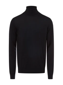 HUGO Herren Strickpullover aus Schurwolle - San Thomas in schwarz