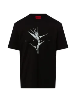 HUGO Herren T-Shirt - Darise in schwarz weiß