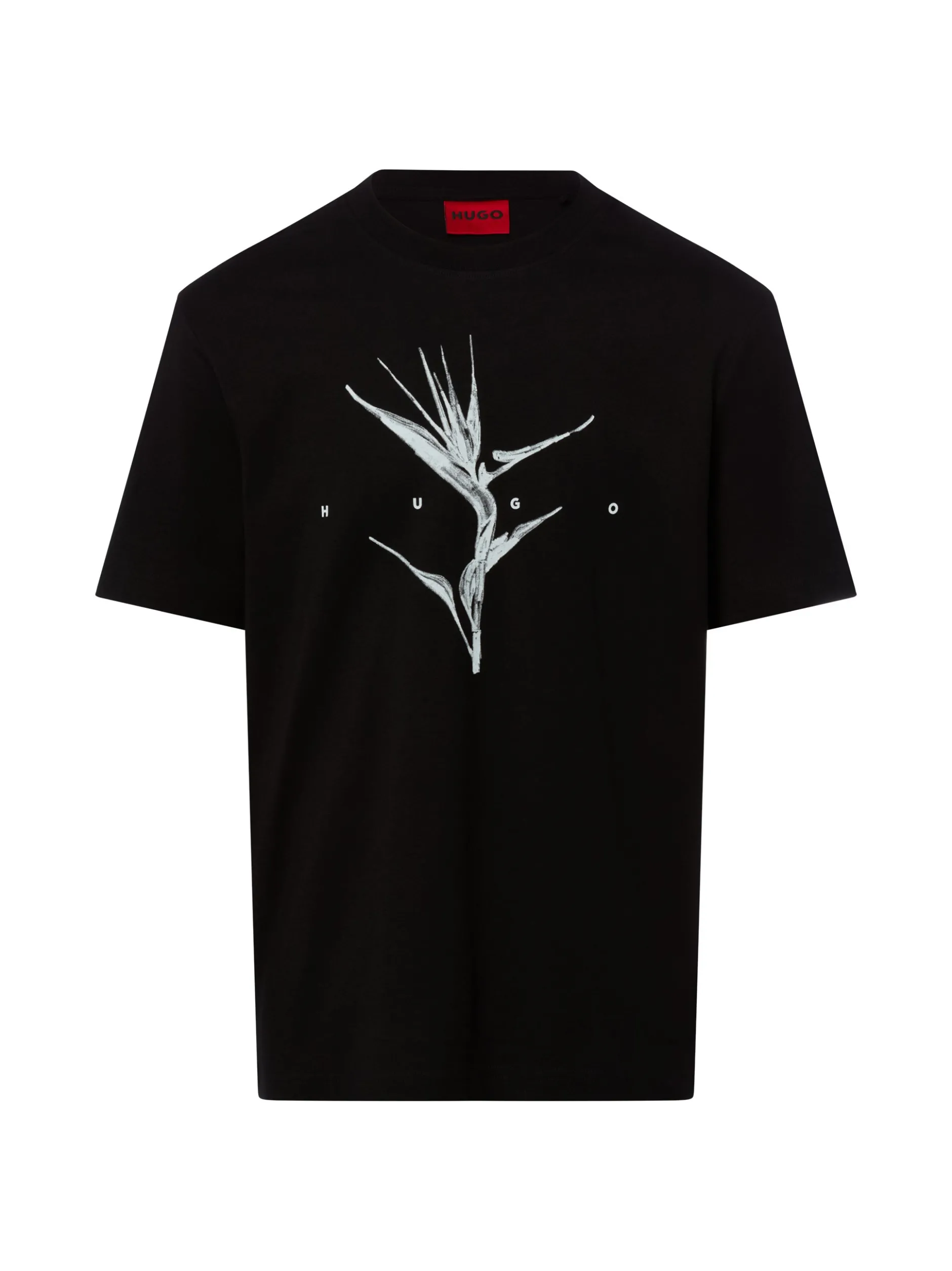 HUGO Herren T-Shirt - Darise in schwarz weiß