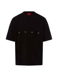 HUGO Herren T-Shirt - Dariso in schwarz - Ärmel: Halbarm