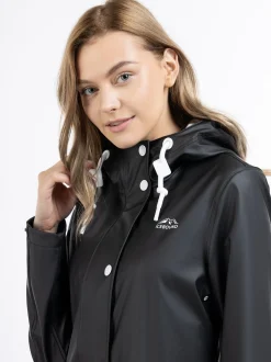 ICEBOUND Damen Regenjacke in schwarz