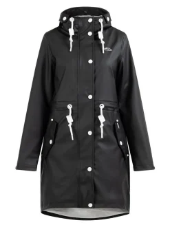 ICEBOUND Damen Regenmantel in schwarz