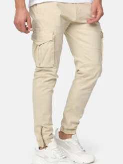Indicode Herren Cargohose - Alex in beige sand