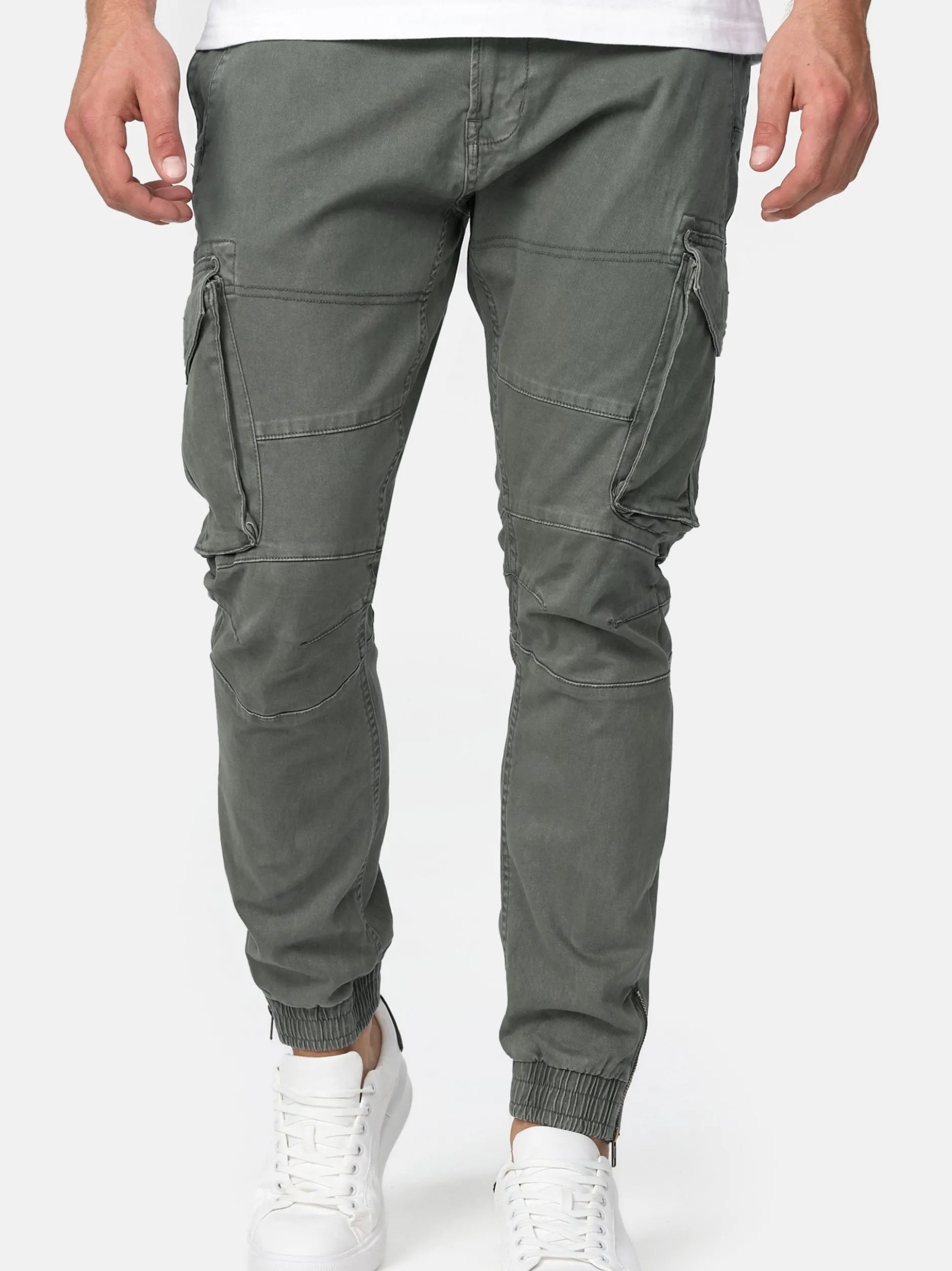 Indicode Herren Cargohose - Alex in grau