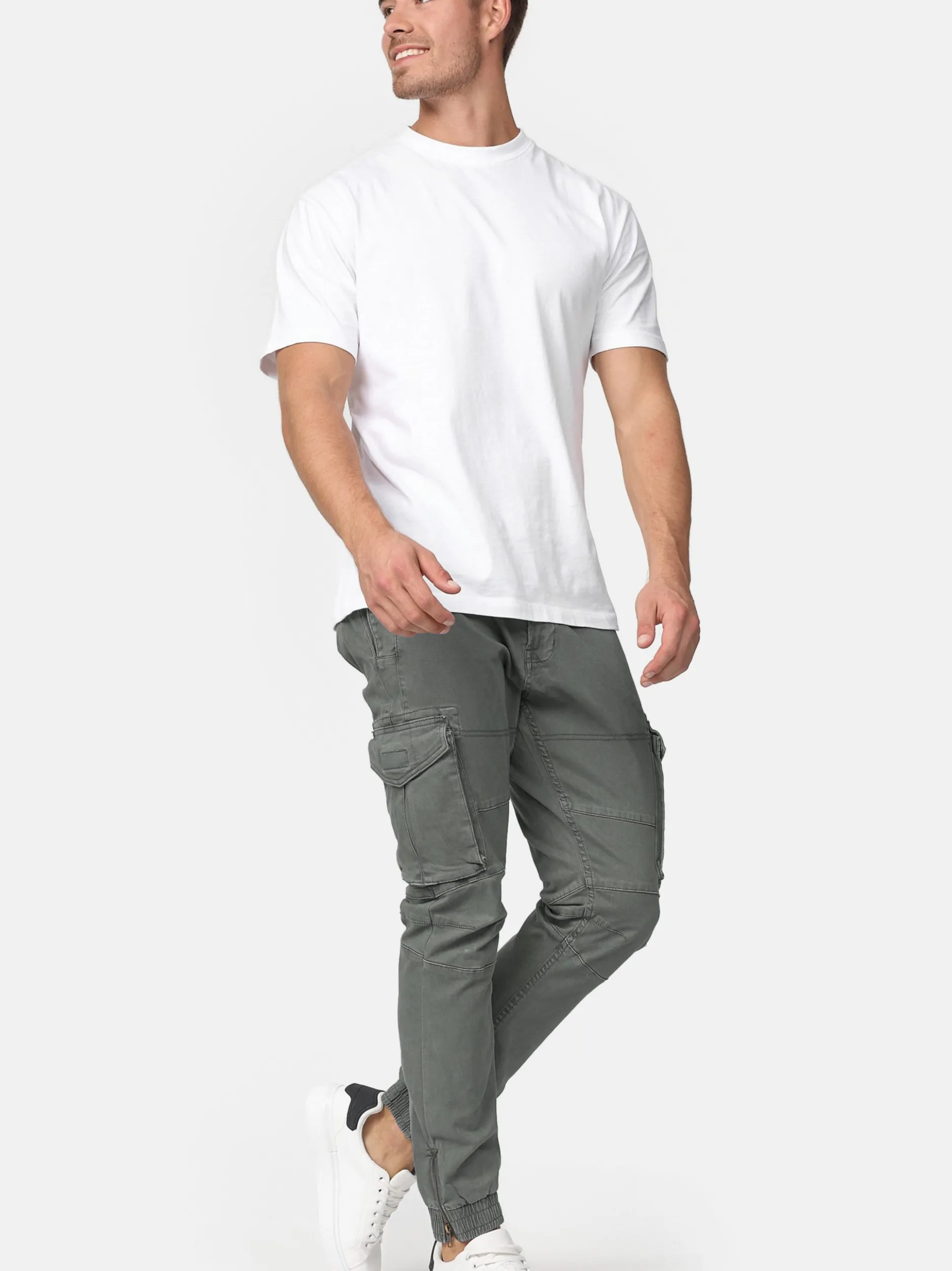 Indicode Herren Cargohose - Alex in grau