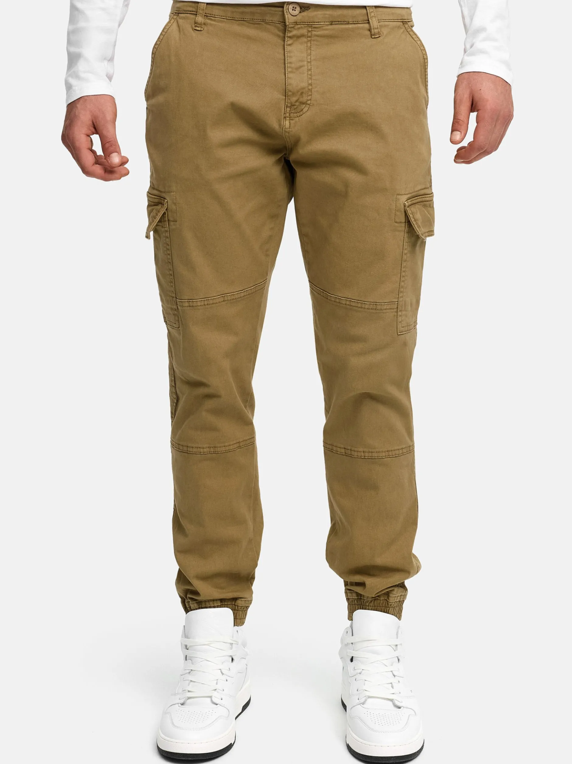 Indicode Herren Cargohose - August in camel