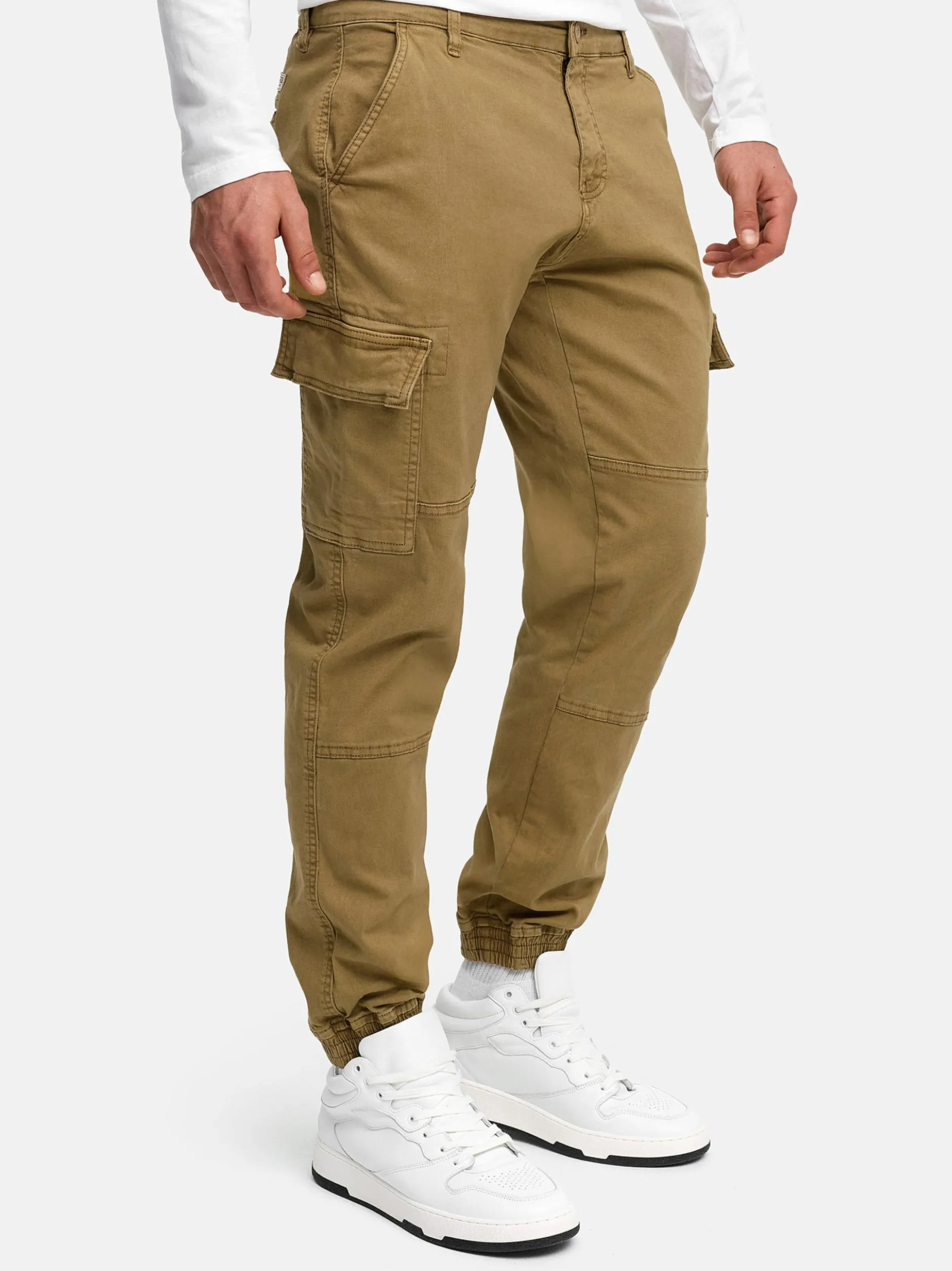 Indicode Herren Cargohose - August in camel