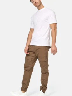 Indicode Herren Cargohose - Dennis in camel braun