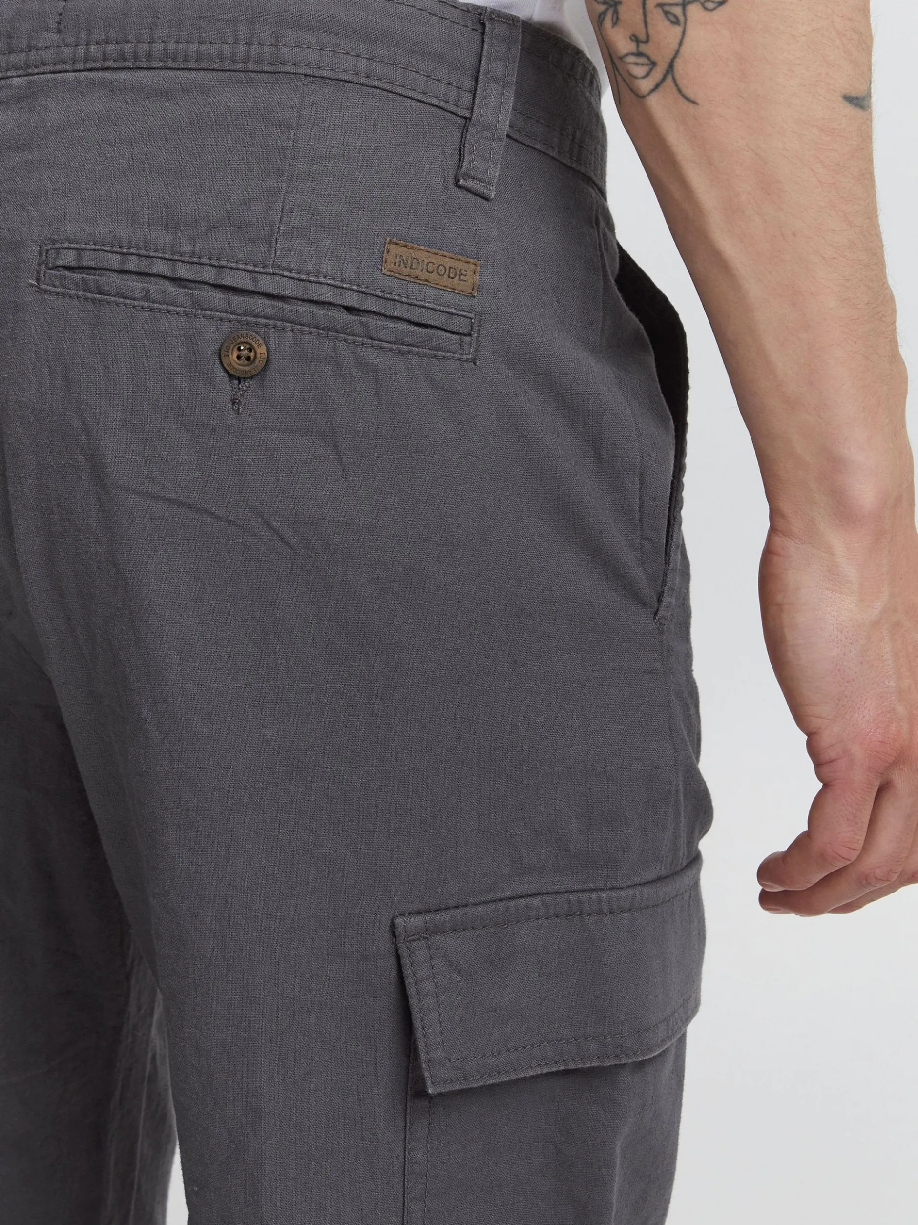 Indicode Herren Cargohose - IDMosat in grau