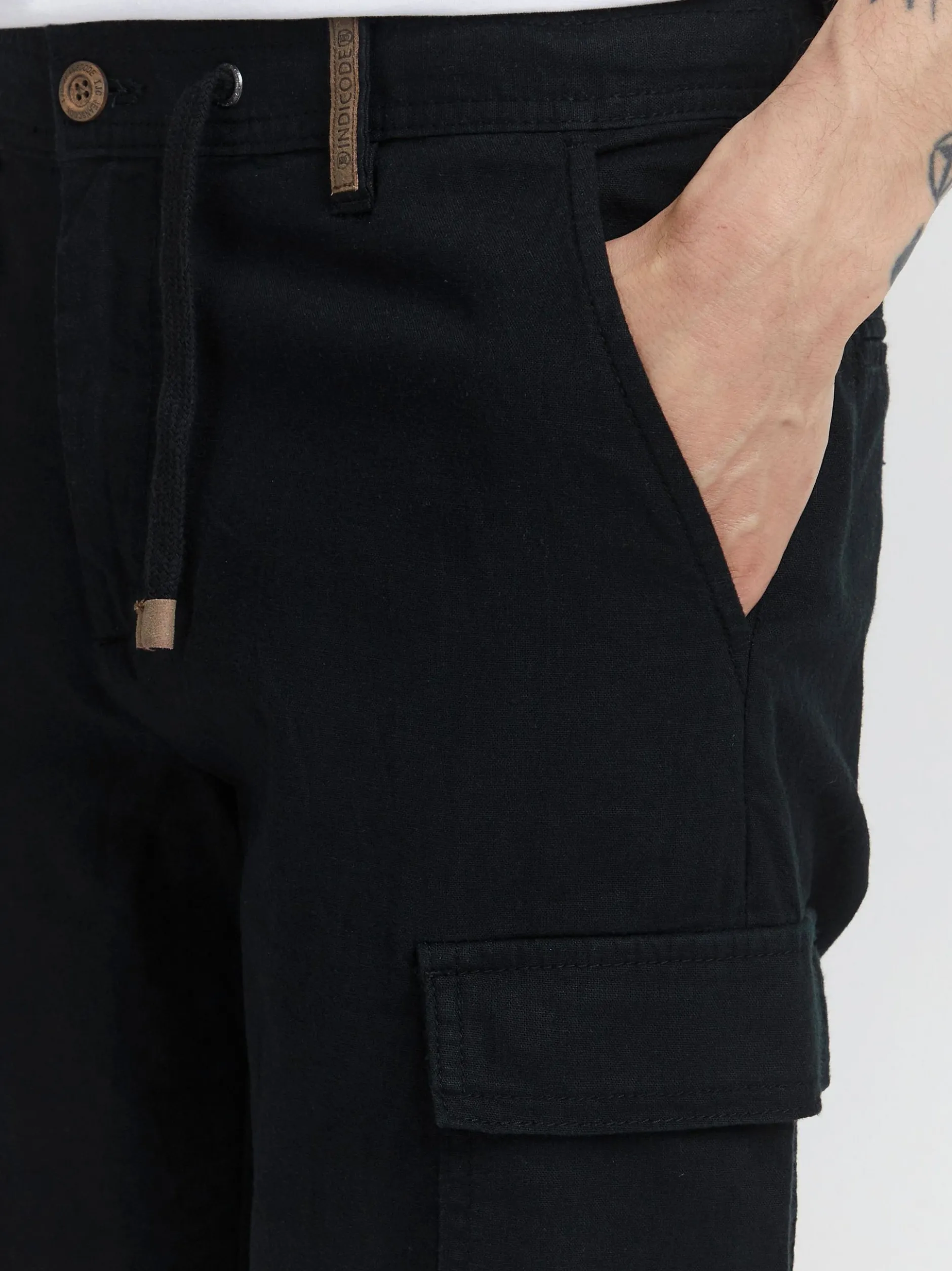 Indicode Herren Cargohose - IDMosat in schwarz