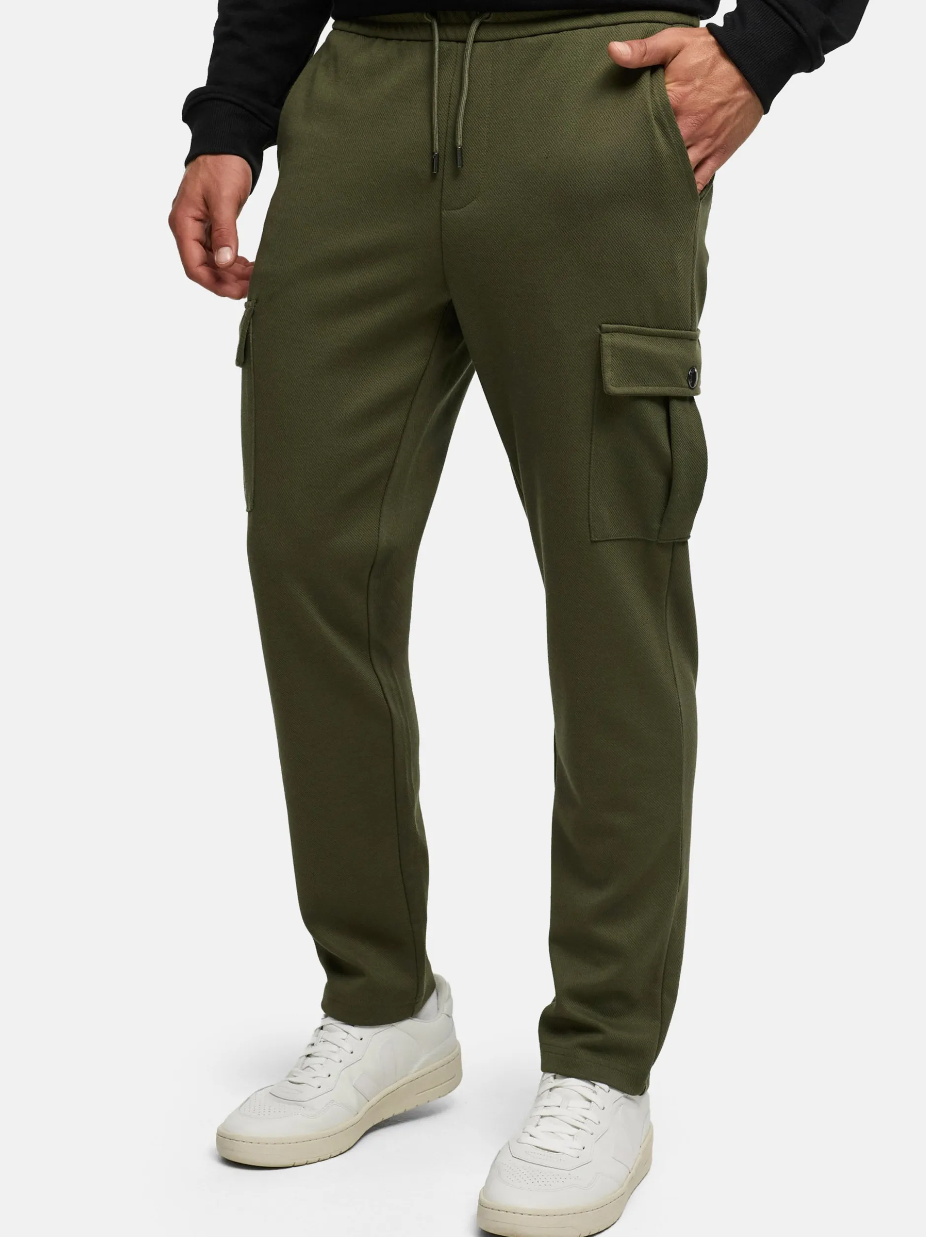 Indicode Herren Cargohose - INNezzo String Cargo in khaki