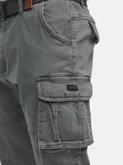 Indicode Herren Cargohose - Kerr in grau anthrazit