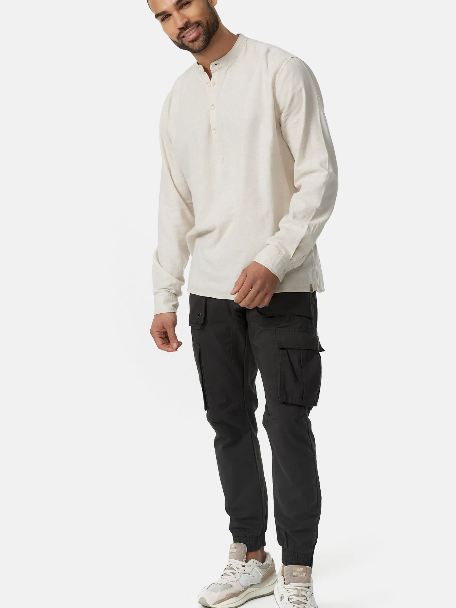 Indicode Herren Cargohose - Leonard in anthrazit