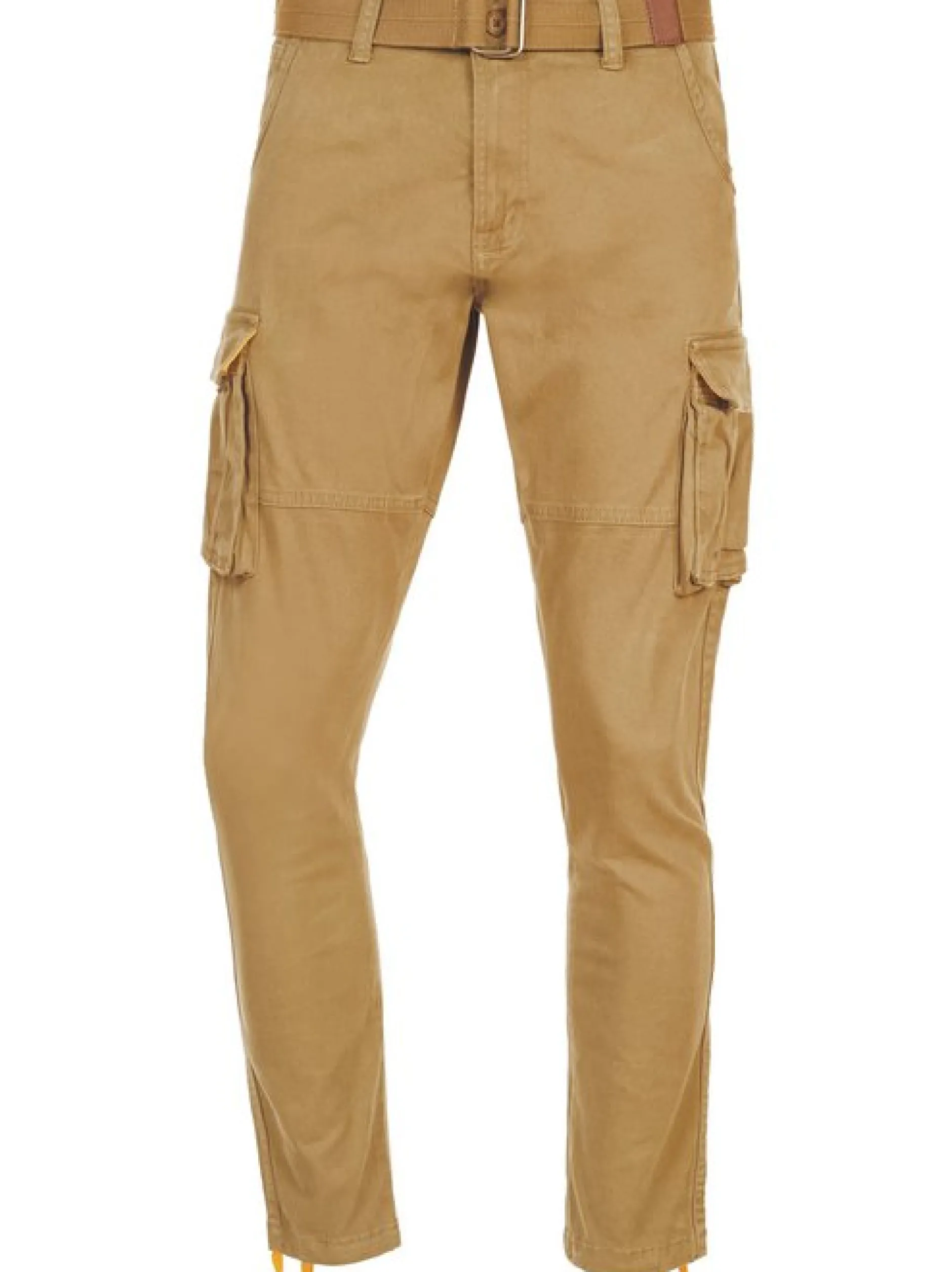 Indicode Herren Cargohose - Mathen in camel