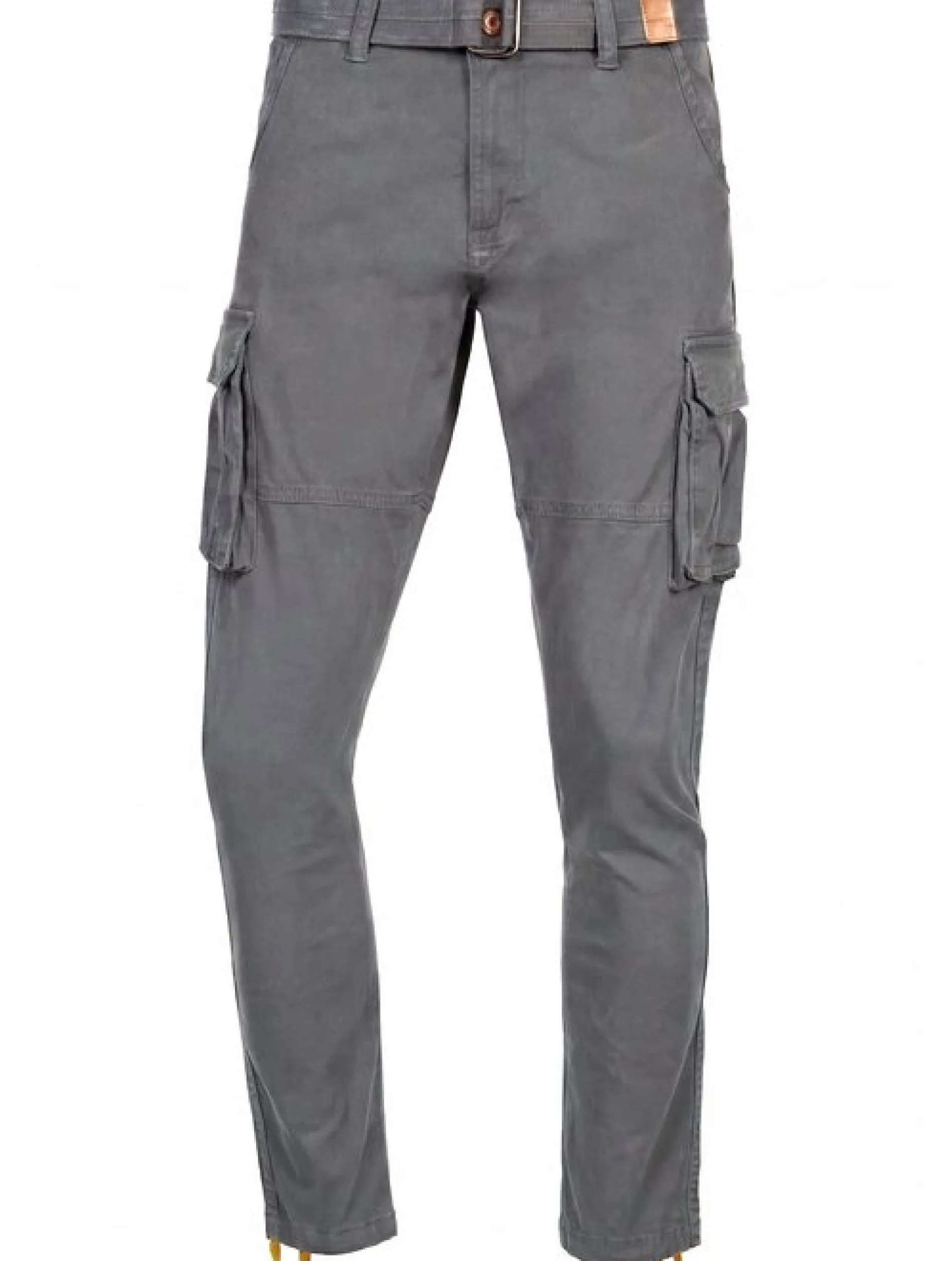 Indicode Herren Cargohose - Mathen in grau