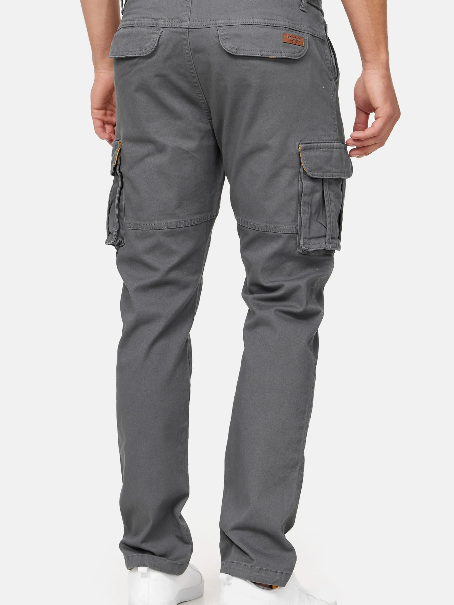 Indicode Herren Cargohose - Mathen in grau