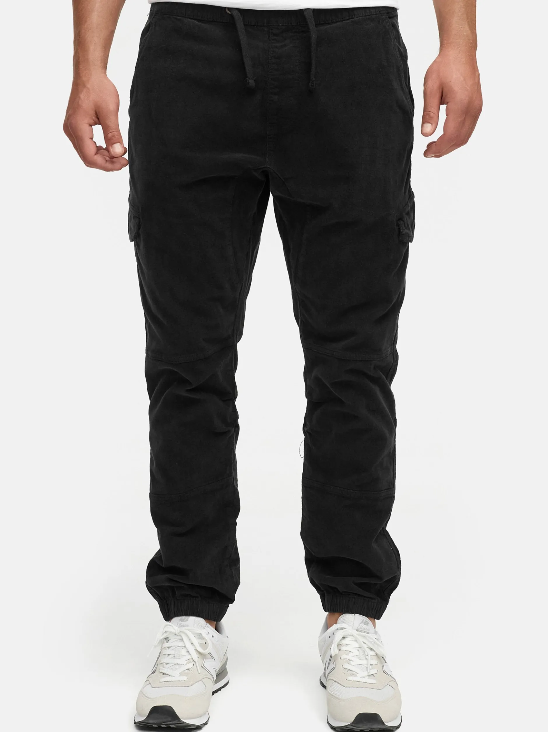Indicode Herren Cargohose - Walker in schwarz